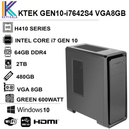 قیمت و خرید کامپیوتر دسکتاپ اسمبل شده KTEK-GEN10-i7642S4-VGA8GB-ازکی تک کالا